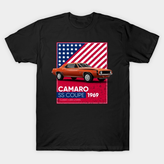 Classic Cars Camaro SS Coupe 1969 T-Shirt by cecatto1994